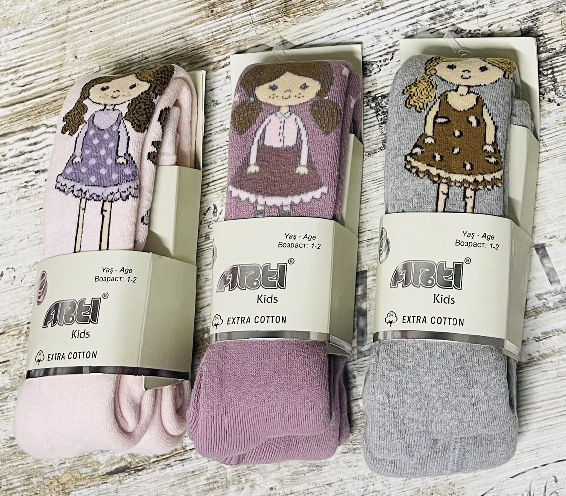 Махрові колготки для дівчаток із яскравими малюнками Akra