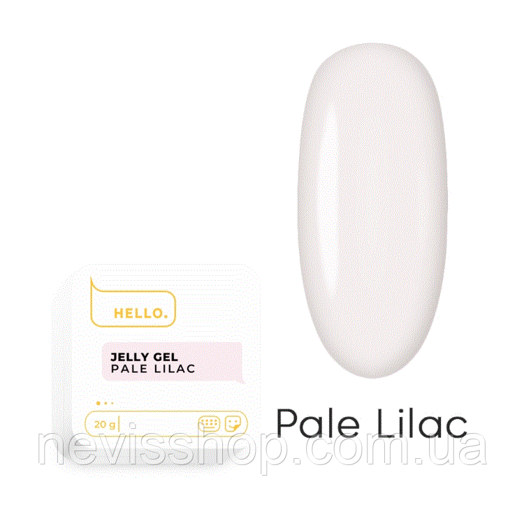 Гель желе для нігтів HELLO Jelly Gel Pale Lilac бежево-ліловий 20 г