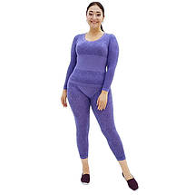 Термобілизна жіноча. Комплект. Єврозима, без флісу. Бузкове., фото 5