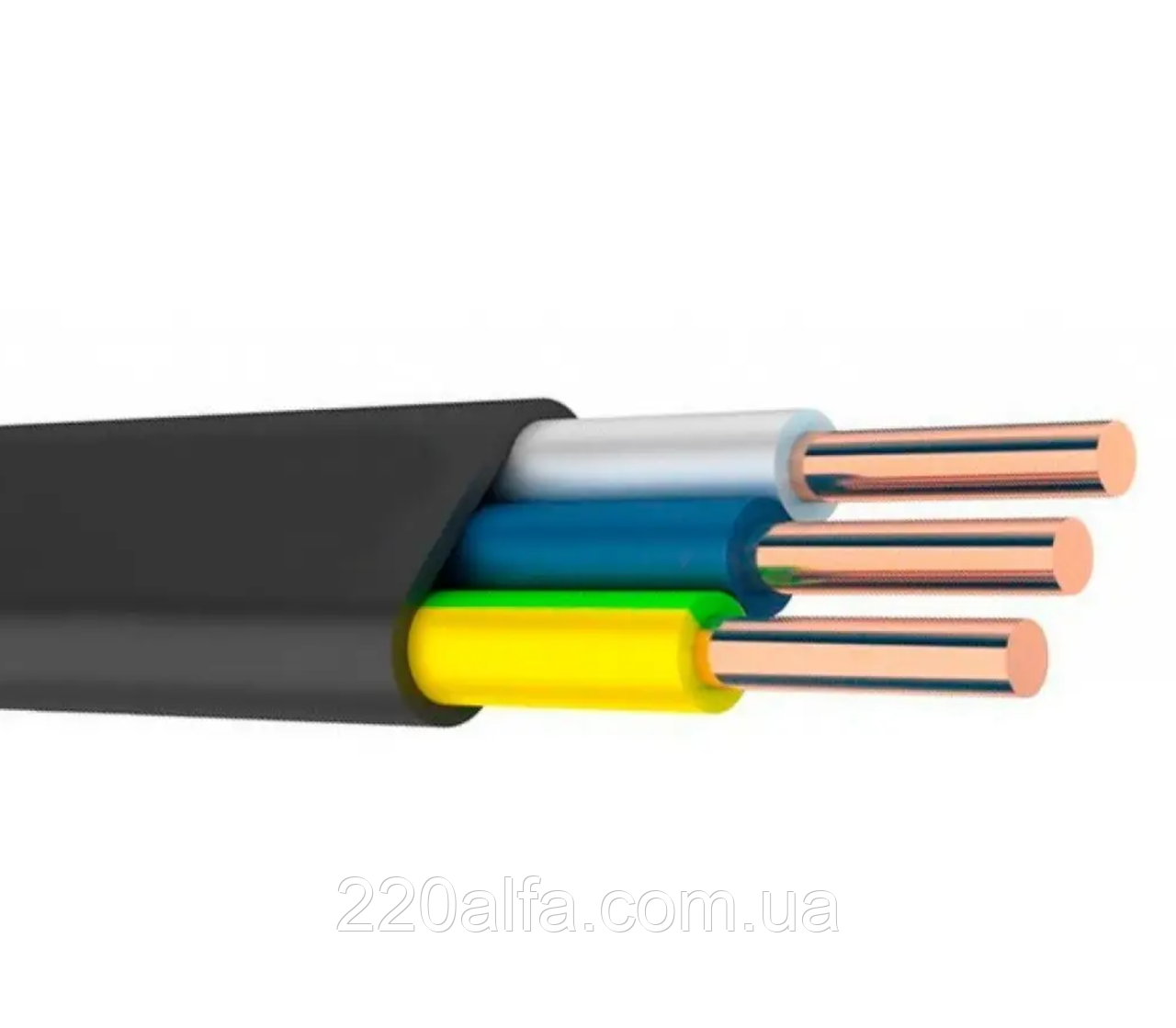 Кабель мідний ВВГнгд 3х 1.5 Економ моножила, однопровідний кабель, трижильний кабель для освітлення., фото 1