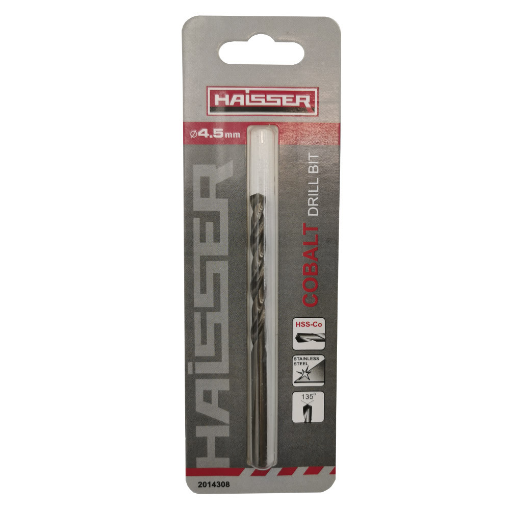 Свердло по металу 4.5 мм кобальтові HAISSER, фото 1
