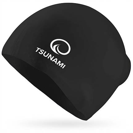 Шапочка для плавання TSUNAMI Standard Black (P-5905973401838), фото 1