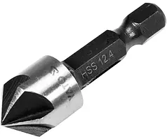Зенкер конічний по металу HSS d:12.4mm, 40mm HEX-1/4 YATO