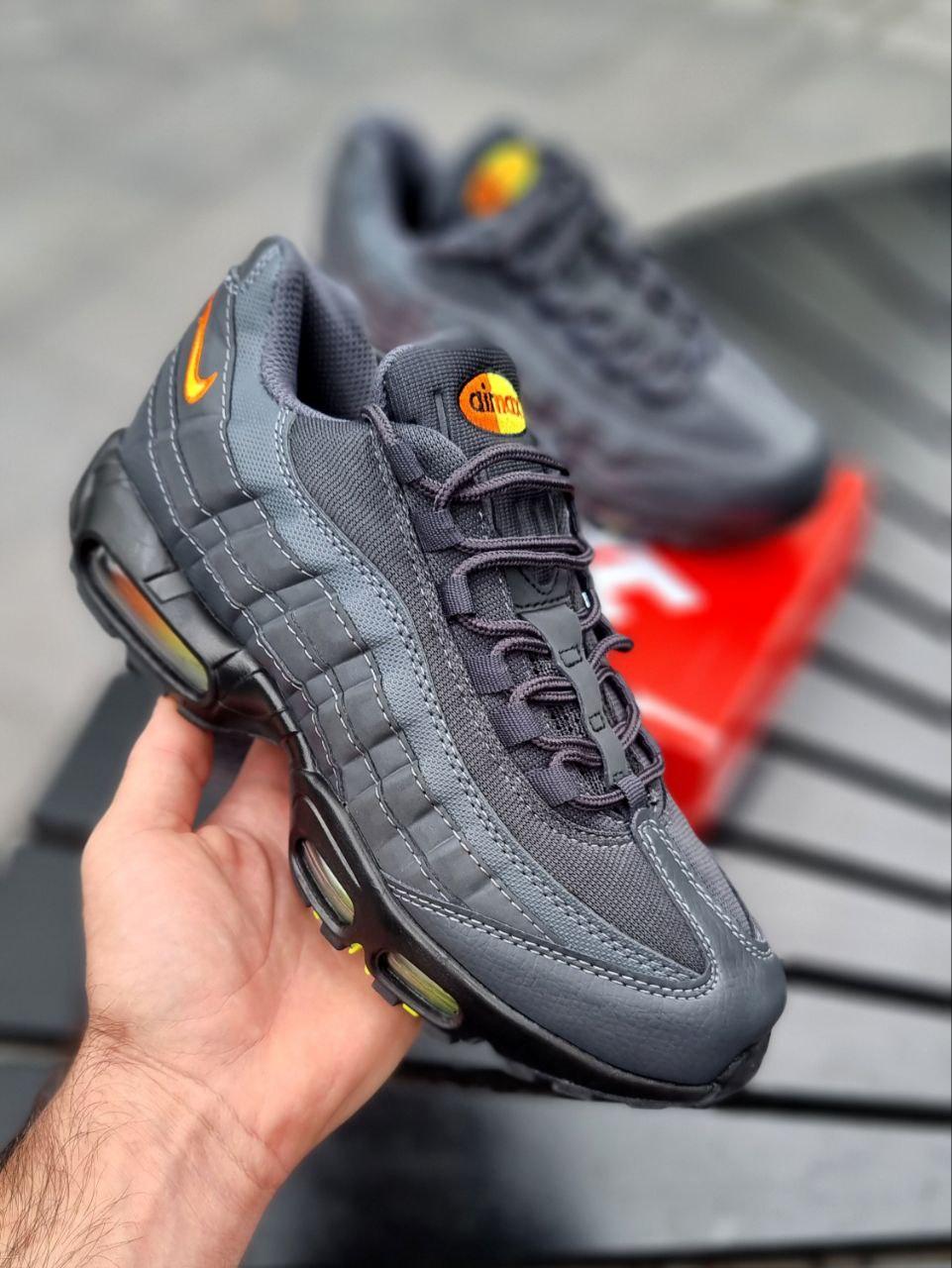 Чоловічі Кросівки Nike Air Max 95 Grey Yellow / Найк Аїр Макс 95 Сірі з Жовтим