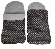 Теплий конверт на флісі LV Brown Adamex для коляски та санок 1000085 solve