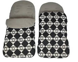 Теплий конверт на флісі Чорний з принтом Baby Go для коляски та санок 1000086 solve