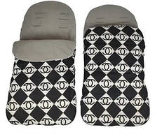 Теплий конверт на флісі Чорний з принтом Solve для коляски та санок  1000086 solve