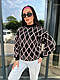 Теплий жіночий в'язаний светр із візерунком, фото 4