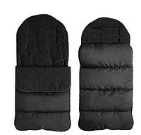 Теплий конверт на флісі Чорний Adamex для коляски та санчат 1000089 solve