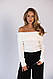 Стильна в'язана кофта з відкритими плечима, фото 3