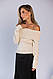 Стильна в'язана кофта з відкритими плечима, фото 5