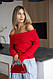 Стильна в'язана кофта з відкритими плечима, фото 7
