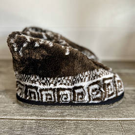 Теплі домашні чуні-тапки з натуральної овчини та войлочною підошвою (36-45 розмір)