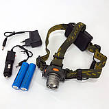 Потужний акумуляторний ліхтар для риболовлі, Потужний універсальний акумуляторний налобний ліхтар JN-23, фото 8