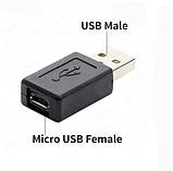 Перехідник адаптер USB 2.0 (тато) - micro USB (мама), фото 2