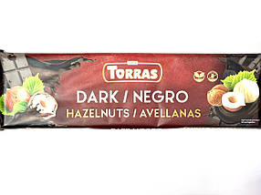Шоколад Torras Dark Hazelnuts чорний із фундуком 48% cacao 250 г