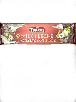 Шоколад молочний із фундуком Torras Zero Milk Huzelnuts 300 г Іспанія, фото 4