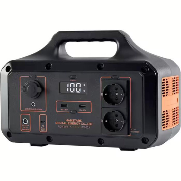 Портативна зарядна станція Hanstars HP1000A LiFePo4 1000W/768Wh, фото 1