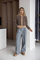 Стильна укорочена кофта з візерунком на ґудзиках, фото 5