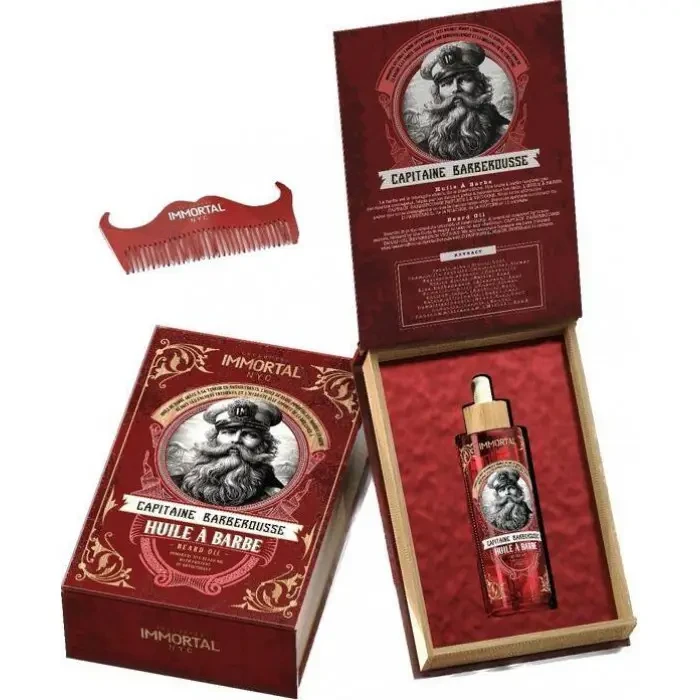 Подарунковий набір для догляду за бородою Immortal Capitane Barberousse Beard Oil IM-09
