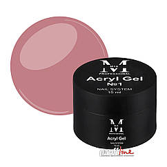 Акрил-гель Mia-M Professional Acryl Gel №1 бежево-рожевий, 15 мл