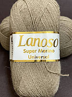 Пряжа Super Merino Universal Lanoso-909 темний беж