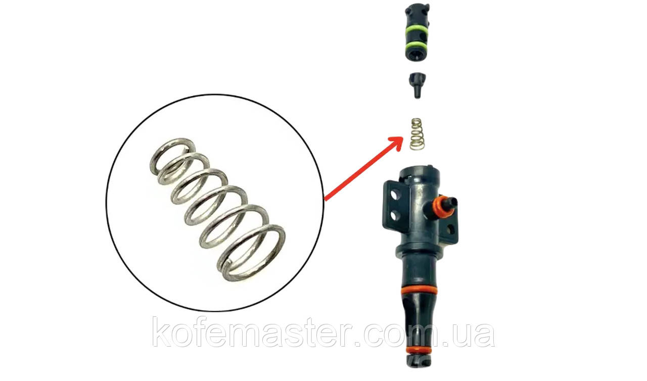 Пружинка клапана в носик бойлера кавомашин Philips, Saeco, Gaggia, 421946011491 J1/43