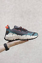 Зимові Чоловічі Кросівки Reebok Zig Kinetica 2 Edge / Рибок Зіг Кінетика 2 Едж Чорні з Синім та Помаранчевим, фото 3