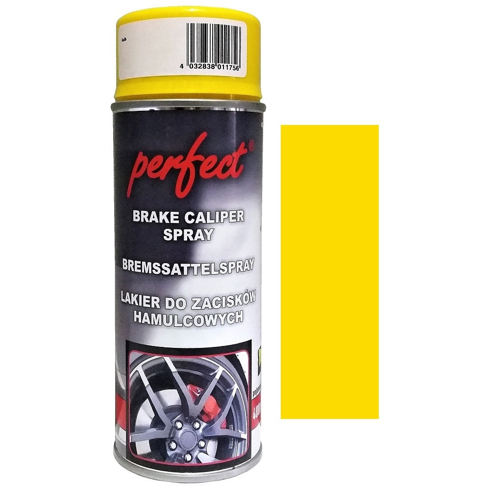 Алкідна автоемаль спрей для супортів жовта Perfect Yellow Brake Caliper Spray 400мл