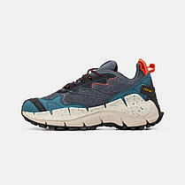 Зимові Чоловічі Кросівки Reebok Zig Kinetica 2 Edge / Рибок Зіг Кінетика 2 Едж Чорні з Синім та Помаранчевим, фото 3