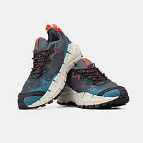 Зимові Чоловічі Кросівки Reebok Zig Kinetica 2 Edge / Рибок Зіг Кінетика 2 Едж Чорні з Синім та Помаранчевим, фото 6