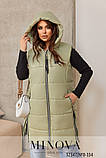 Жіночий стильний жилет №8-334-оливка, фото 8