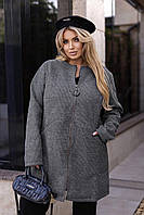 Осінній жіночий кардиган великих розмірів на змійці (р.58-60). Арт-1001/11