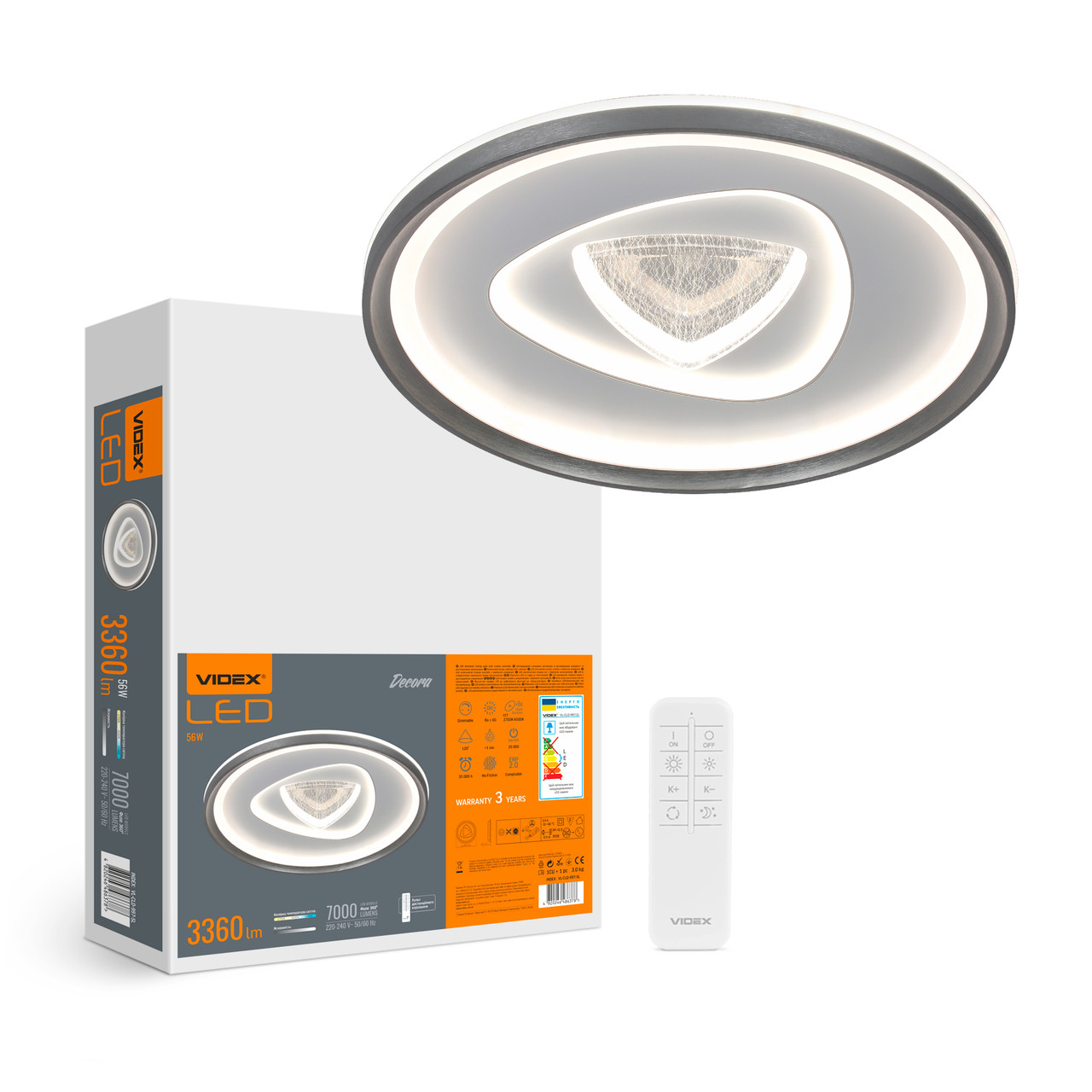 LED світильник функціональний Videx DECORA 56W VL-CLD-997-SL 28275