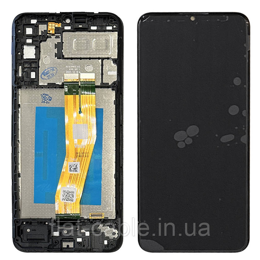 Дисплей + сенсор Samsung A042F Galaxy A04e у рамці чорний Original (OEM)
