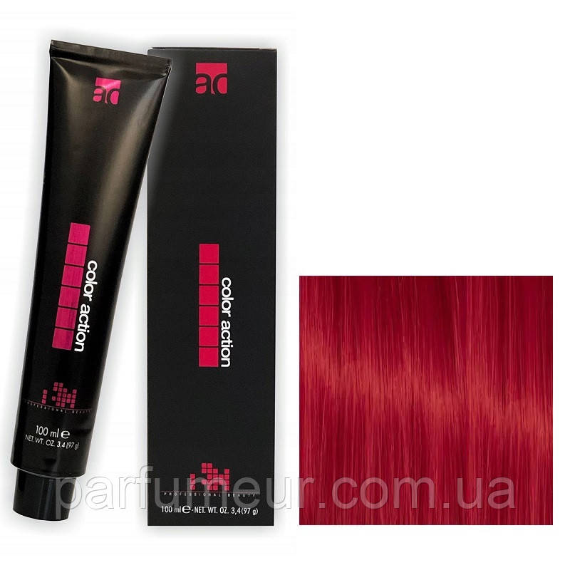 Karibelly Color Action Перманентна крем-фарба для волосся RA / Rosso Mela - червоне яблуко 100 мл, фото 1