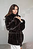 Шубка коротенька під пояс з хутра Black Nafa, фото 9