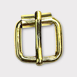 Пряжка ремінна дротяна 20*20*3,5 мм., світле золото, для сумок і ременів