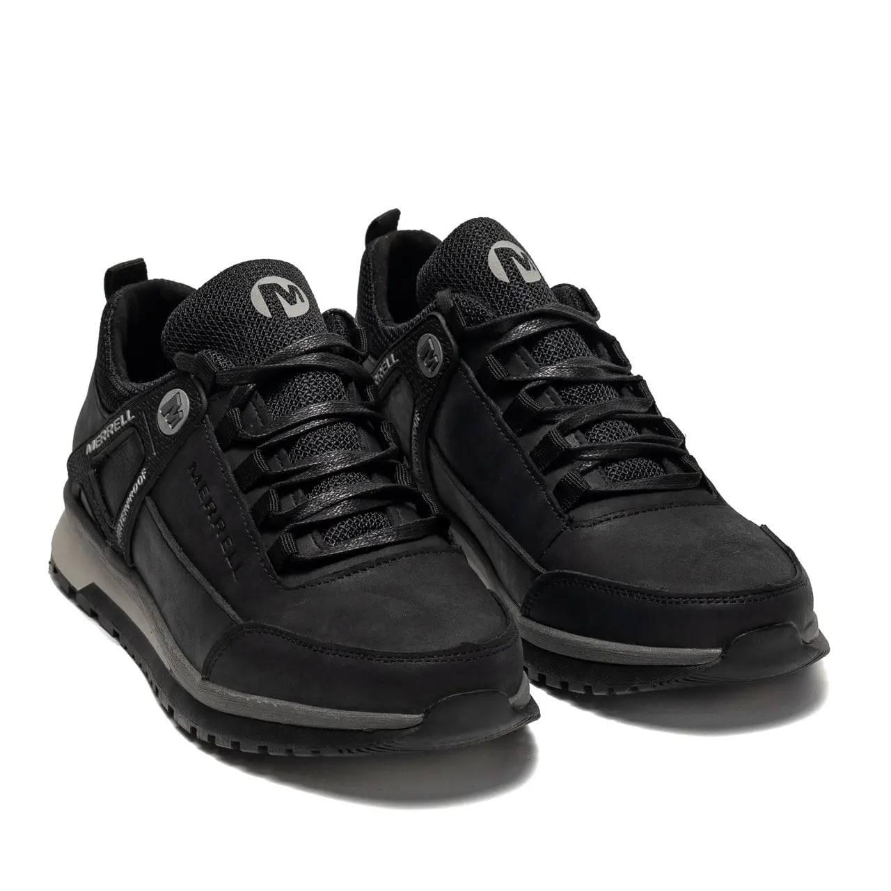 Чоловічі шкіряні кросівки чорні Merrell footwear Black