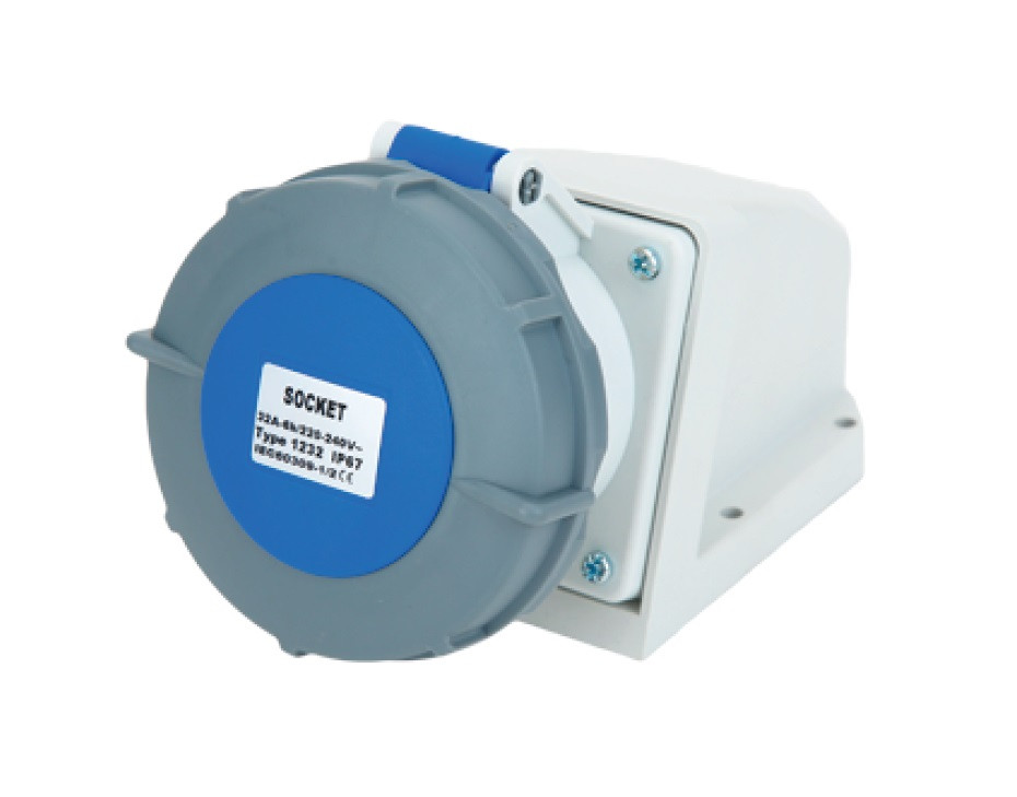 Розетка силова 1232 PRO стаціонарна 2Р+PЕ 32А 220В IP67, фото 1