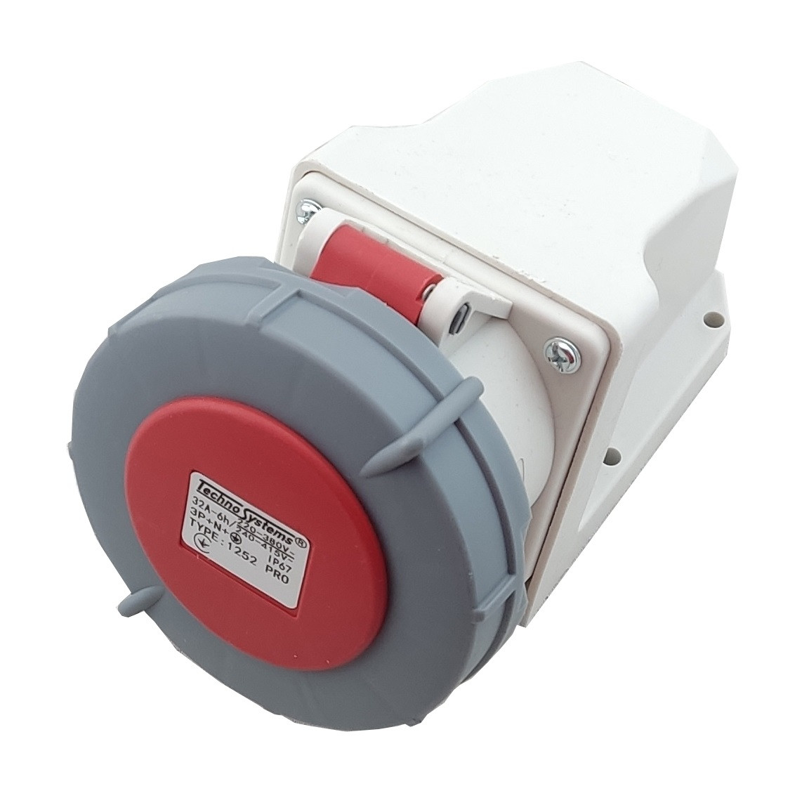 Розетка силова 1252 PRO стаціонарна 3Р+PЕ+N 32А 380В IP67, фото 1