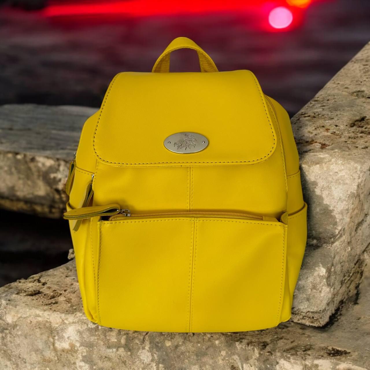 Рюкзак жіночий Betty Pretty зі шкіри жовтий 985YELLOW