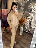 Костюм в'язаний жіночий кофта на блискавці та штани, фото 6