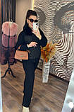 Костюм в'язаний жіночий кофта на блискавці та штани, фото 7