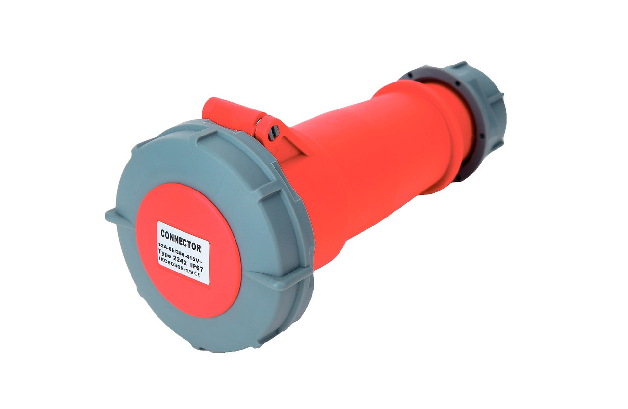 Розетка силова 2242 PRO переносная 3Р+PЕ 32А 380В IP67, фото 1