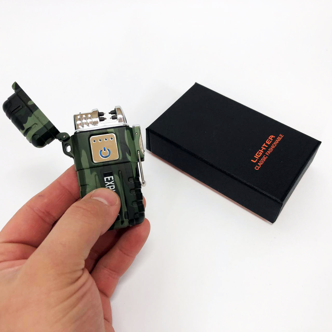 Запальнички з юсб зарядкою JL317, Запальничка електроімпульсна блискавка, Запальничка перезаряджається DR-50, фото 1