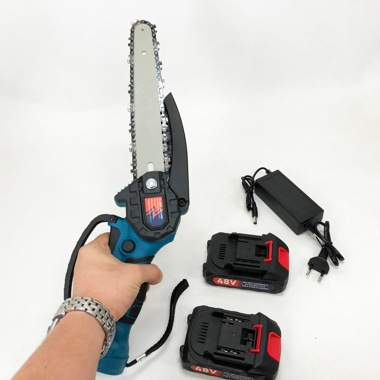 Легка акумуляторна гілок Domotec 8"(20см) 48 В, Ланцюгова міні-пилка для обрізання дерев LU-18, фото 1