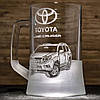 Пивний келих з гравіюванням автомобіля Toyota Land Cruiser Prado - подарунок для автомобіліста, фото 3