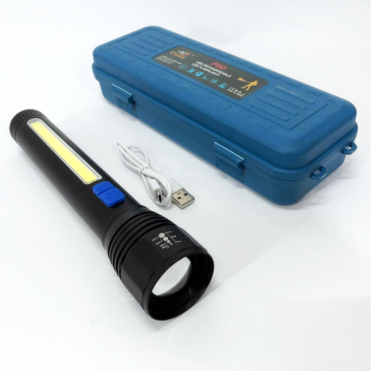 Професійний тактичний ліхтарик CB-C13-P50+COB, Ручний ліхтар з високою яскравістю XR-71, фото 1