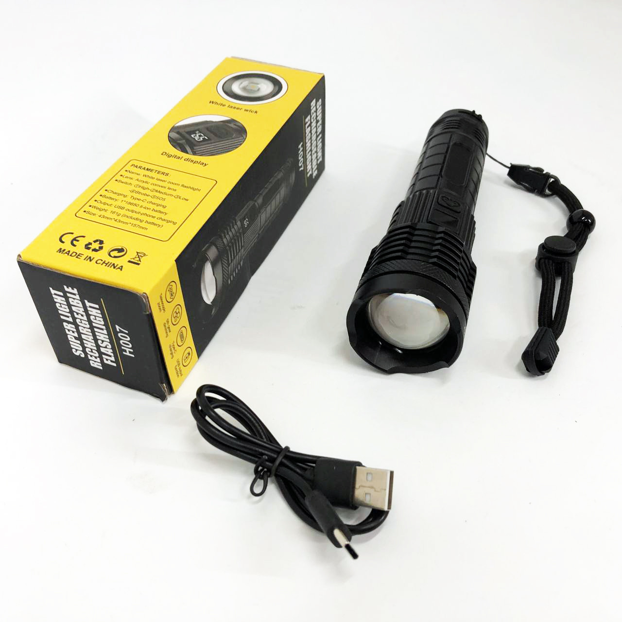 Ліхтар ручний металевий PLD-H007, Тактичний ручний ліхтар для зсу Тактичний з діодом RI-93, фото 1